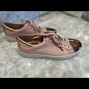 Michael Khors pink leather sneakers
